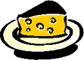 Сыр в тарелке